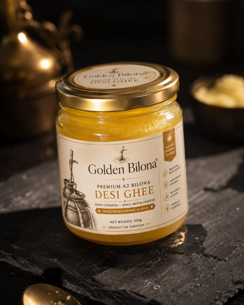 Golden bilona jar